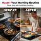 🍳50% OFF NOW! 3‑in‑1 Non‑Stick Breakfast Skillet‑Multi‑Compartment Divided Frying Pan, Even Heat Distribution Cookware Compatible with All Stovetops for Eggs, Pancakes & Morning Meals