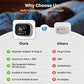 6-in-1 Air Quality Detector 🛡️ – Carbon Monoxide, Combustible Gas & Smoke Alarm, LCD Display, Magnetic, Battery Backup – Home & Caravan Safety