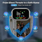 6-in-1 Air Quality Detector 🛡️ – Carbon Monoxide, Combustible Gas & Smoke Alarm, LCD Display, Magnetic, Battery Backup – Home & Caravan Safety