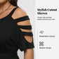 Women's Casual Cold-Shoulder Romper with Tie-Waist