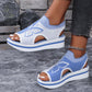 🦶✨Breathable Peep-Toe Platform Sandals – Soft EVA Sole, Adjustable Straps, 2-Inch Height Boost – Go from Beach to Brunch in Style 🥑🍹