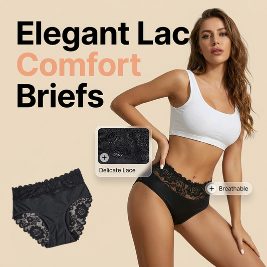 🩲 LIMITED-TIME 50% OFF! ✨ Women’s Soft Lace Briefs – Breathable, High Waist, Elegant