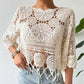 👚🌸 Bohemian Crochet Top – Hollow-Out + Fringe Hem | Breathable Cotton | Festival Ready 🎶✌️