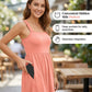 Women's Summer Square Neck A-Line Dress with Pockets