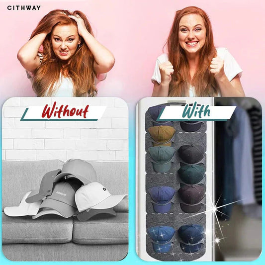🧢LAST DAY SALE: ONLY ￡9.99!!🎁✨Hanging hat rack with multiple pockets