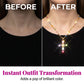 💎 50% OFF NOW! ✨ Women's Colorful Zircon Cross Pendant Necklace – Sparkling & lightweight – Faith-inspired design, perfect for daily wear or gifting – elegant and meaningful ✝️