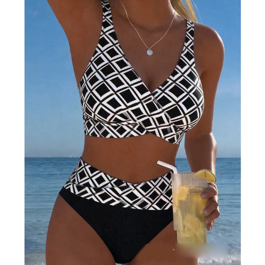🏖️Summer Hot Sale– 55% OFF!!🔥Women's High Waist Two-Piece Bikini Set 👙🌊