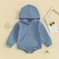 👶👚Baby Hoodie Romper with Front Pocket