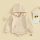 👶👚Baby Hoodie Romper with Front Pocket