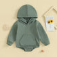 👶👚Baby Hoodie Romper with Front Pocket