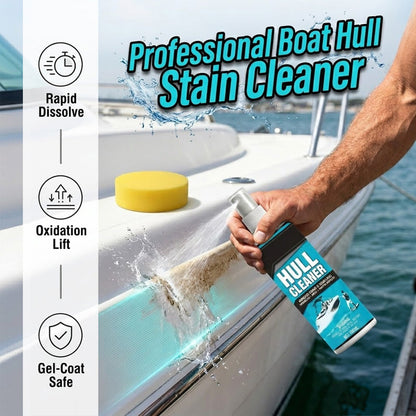 Boat hull cleaner, 100 ml, removes stains and build-up.