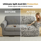 High-Stretch Sofa Slipcover – Ruffled Hem & Full Protection