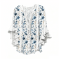 Elegant Ruffle Sleeve V-Neck Blouse