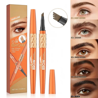 🌸LAST DAY SALE: ONLY ￡8.99!!🎁✨Waterproof Four-Fork Liquid Eyebrow Pencil