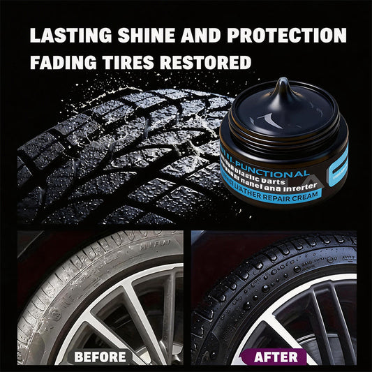 🚗LAST DAY SALE: ONLY ￡7.99!!🎁✨Multi-Functional Plastic & Tire Restorer Cream