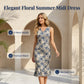 Elegant Floral Summer Midi Dress