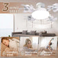 🌀 New ceiling fan light with E27 socket – 2-in-1 quiet LED fan with remote control, energy-efficient combination of cooling and lighting for the home, in the bedroom