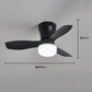 🌀 New ceiling fan light with E27 socket – 2-in-1 quiet LED fan with remote control, energy-efficient combination of cooling and lighting for the home, in the bedroom