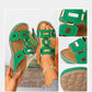 Women's Retro Hollow Wedge Slide Sandals