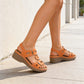 Women's Retro Hollow Wedge Slide Sandals