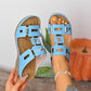 Women's Retro Hollow Wedge Slide Sandals