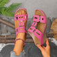Women's Retro Hollow Wedge Slide Sandals