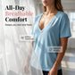 🌟LAST DAY SALE: 50% OFF !!🎁✨Women's Deep V-Neck Short Sleeve T-Shirt