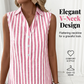 🔥 Today Only! 50% OFF – Women’s Sleeveless Striped V-Neck Shirt Dress