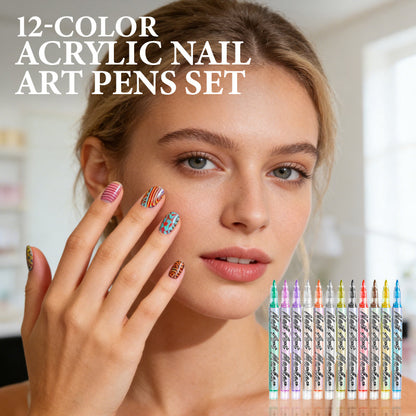 🎨Draw Nail Art Instantly! No-Smudge 12-Color Ultra-Fine Pens