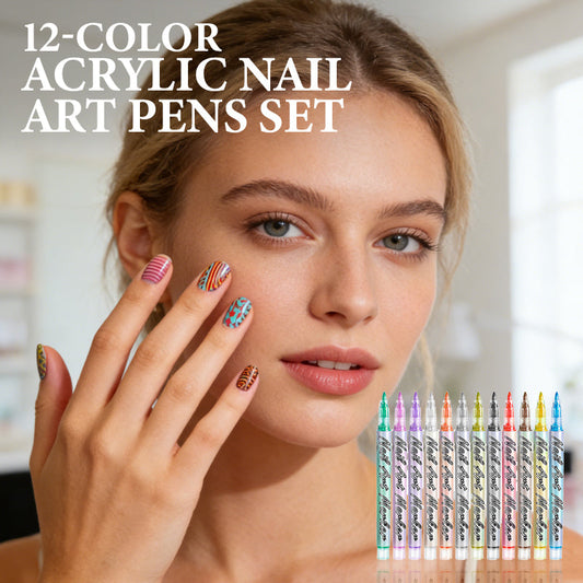 🎨Draw Nail Art Instantly! No-Smudge 12-Color Ultra-Fine Pens