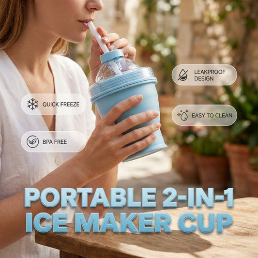 🏆LAST DAY SALE: ONLY ￡7.99!!🎁✨2-in-1 Collapsible Ice Ball Maker Cup