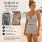 Women's Striped Halter Tankini 2-Piece Set