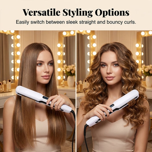 2-in-1 Hair Straightener and Curler with Negative Ionic Care