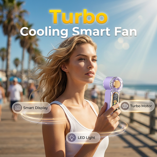 🌀LAST DAY SALE: ONLY ￡8.99!!🎁✨Portable Handheld Fan with Digital Display