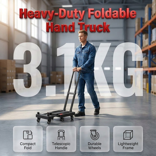 Portable folding silent trolley