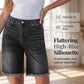 👖🌅✨ LIMITED-TIME 50% OFF! Women’s Casual High Waisted Fringed Denim Shorts – Flattering High-Rise, Slimming Fit, Raw Fringe Hem – Accentuates Your Waist and Elongates Your Legs for a Chic Summer Look 🦵