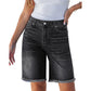 👖🌅✨ LIMITED-TIME 50% OFF! Women’s Casual High Waisted Fringed Denim Shorts – Flattering High-Rise, Slimming Fit, Raw Fringe Hem – Accentuates Your Waist and Elongates Your Legs for a Chic Summer Look 🦵
