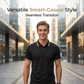 🚆 Men's Contrast Lapel Quick-Dry Short Sleeve T-Shirt – A crisp, collared look without the weight of a full polo. Quick-dry, crease-resistant fabric for busy mornings & commutes. Pairs perfectly with chinos, jeans & shorts 🕶️