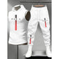 Men's Sleeveless Hoodie and Pants Two-Piece Sports Set
