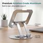 Adjustable Aluminum Tablet Stand with Rotating Base
