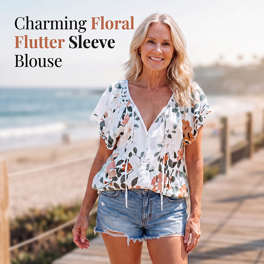 👚Women Casual V Neck Floral Print🌸