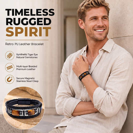 Braided PU Leather Bracelet for Men & Women