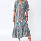 Women's V-Neck Paisley Print Dress