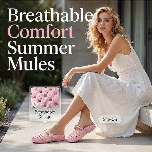 🩴Summer Sale Special Price:£11.99!!!⏰Women's Closed-Toe Breathable Mules