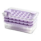 Press-Type Ice Cube Mold with Storage Box and Lid