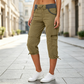 👖50% OFF NOW ! ✨Women's High-Waist Cargo Capri Pants – Breathable Cotton with Utility Pockets, Adjustable Cuffs Casual Summer Trousers
