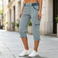 👖50% OFF NOW ! ✨Women's High-Waist Cargo Capri Pants – Breathable Cotton with Utility Pockets, Adjustable Cuffs Casual Summer Trousers