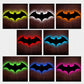 2026 New Halloween 3D Lighted Bats, LED Purple Lighted 3D Bats Halloween Decoration, Upgrade LED Glowing Bat Group Hanging Wall Luminous Glow Clings Multipack