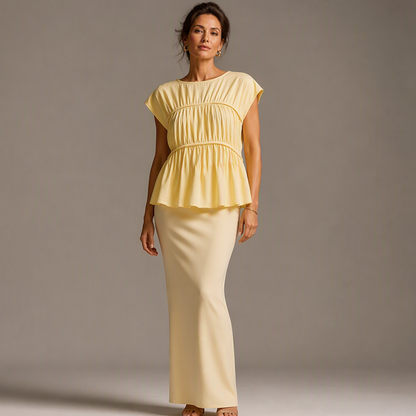 Women's Casual Cap Sleeve Ruched Top