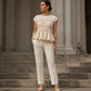 Women's Casual Cap Sleeve Ruched Top